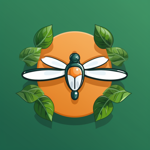 Drone with Green Leaf Blades