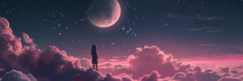 A mesmerizing scene of Cloudpunks under the moonlight A mesmerizing scene of Cloudpunks under the moonlight