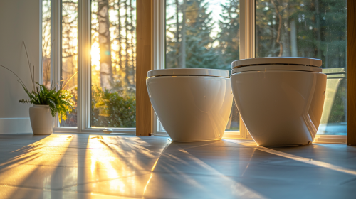 Coastal Bathroom Toilets Interior Design