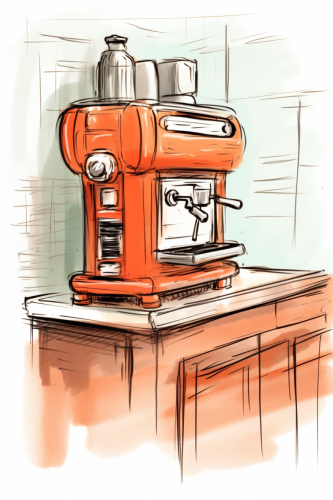 Closeup of Vintage Coffee Machine