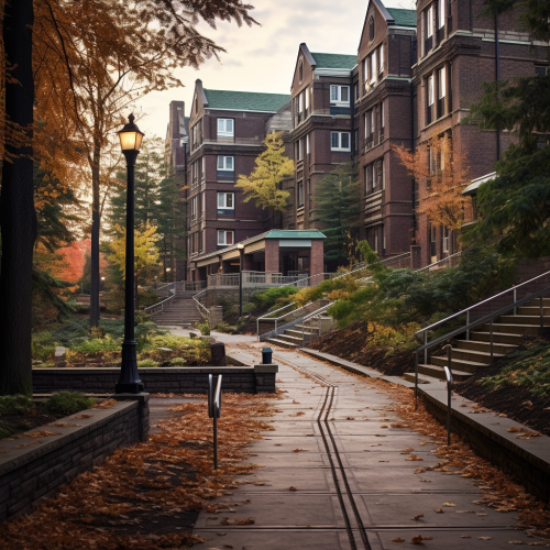 College campus dorms photo