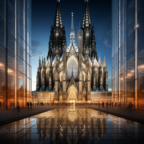 Cologne Cathedral in Frank Lloyd Wright Style