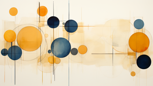 Abstract painting with colorful circles Abstract painting with colorful circles