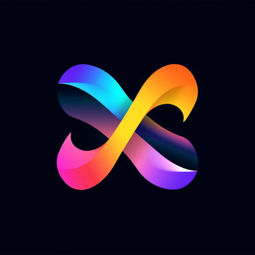 Colorful Gradient Logo X Abstract Design Colorful Gradient Logo X Abstract Design