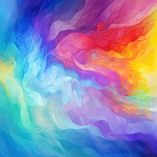 Colorful rainbow in surrealistic style