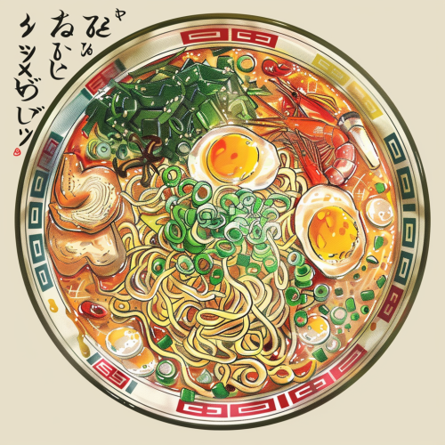 Instant Ramen Soup Closure Colorful