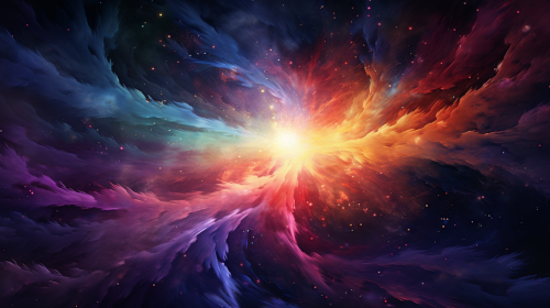 Vibrant super nova in all its glory