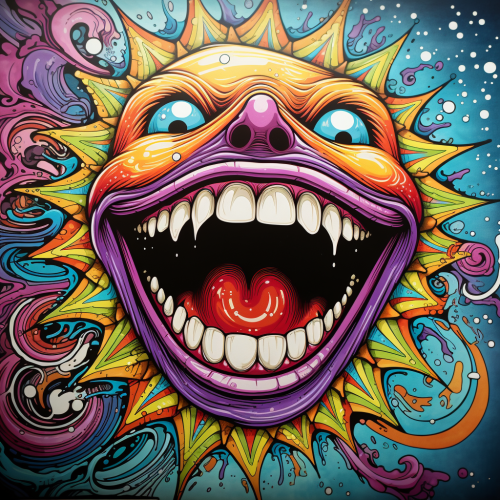 Vibrant colors in trippy chaos