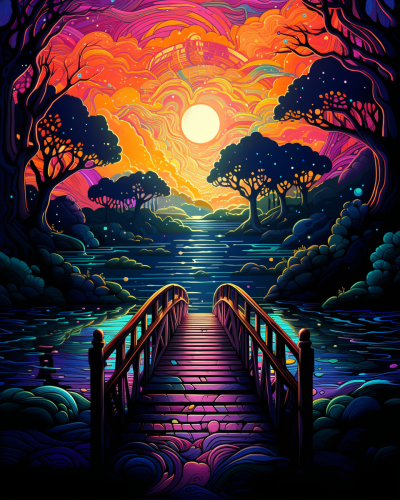 Vibrant pathways creating a bridge