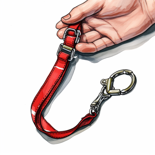 Vibrant lanyard hand-drawn in color