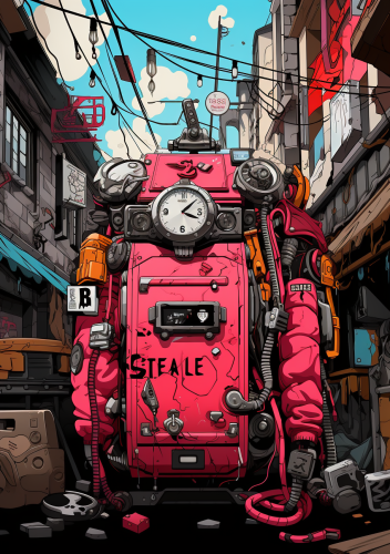 Vibrant street art illustration with GenZ textile design