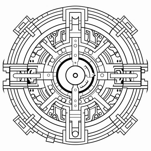 Geometric art for coloring book