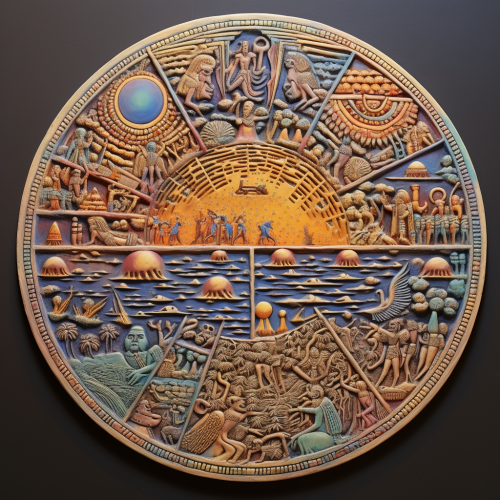 Artistic colourful clay tablet of the world  ?