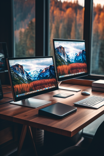 Two high-quality computers on desk