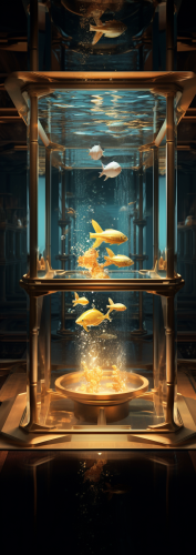 Golden hologram world investments concept