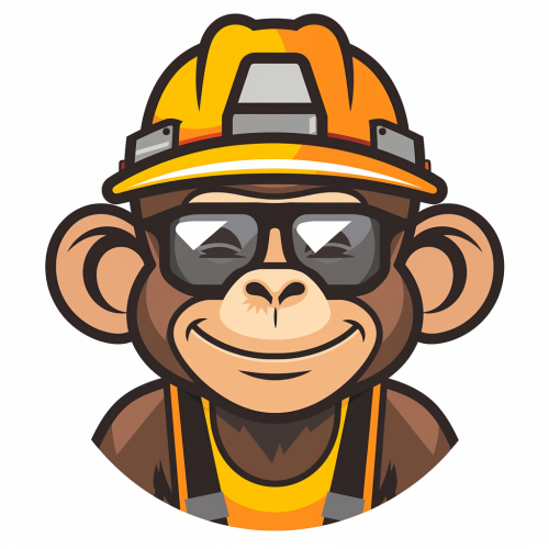 Construction Monkey Vector Icon