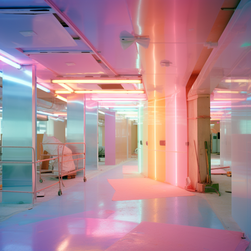 Retro Scifi Construction Site Image