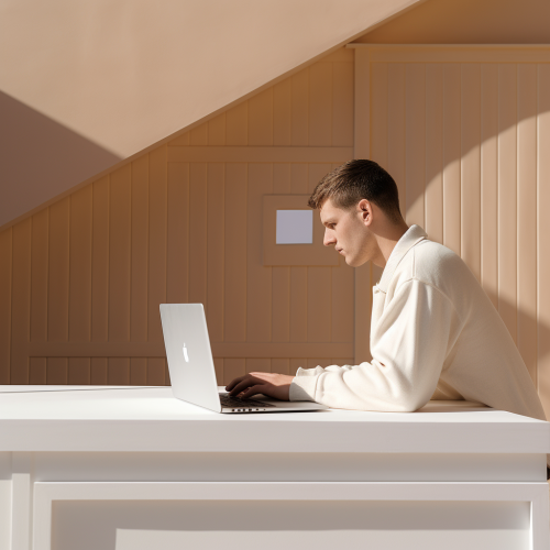 Close-up of Consumer on Computer