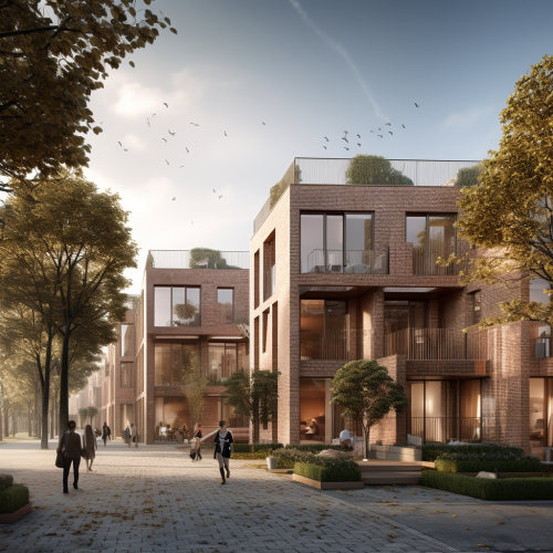 Modern Geometric Architecture Residential Complex