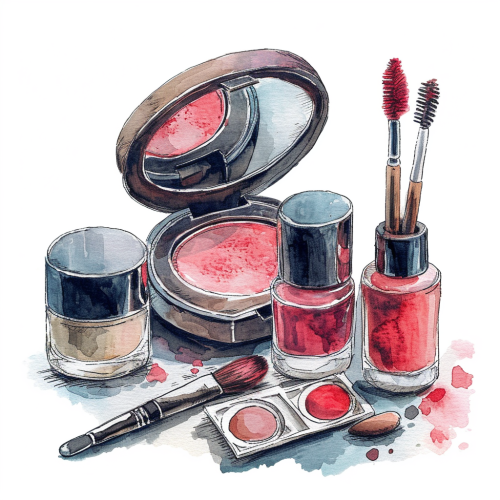 Cosmetics illustration for versatile applications Cosmetics illustration for versatile applications