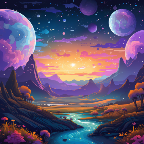 Stunning Cosmos Post Modern Landscape