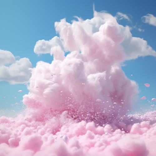 Whimsical cotton candy clouds in stunning animation