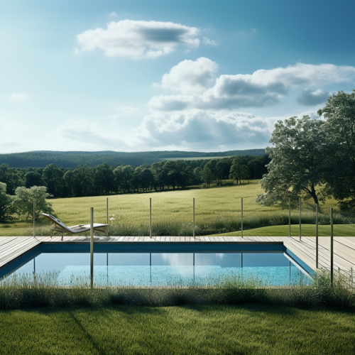 Beautiful Pool Surrounded by Fence Beautiful Pool Surrounded by Fence