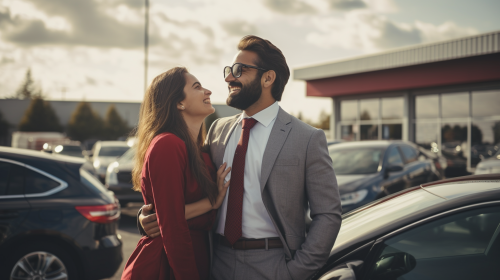 Couple Dreaming of Purchasing New Car