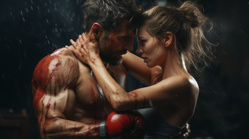 Couple Fighting Realistic Photography