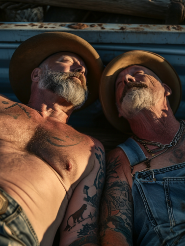 Two Chubby Yet Muscular Cowboys in Love