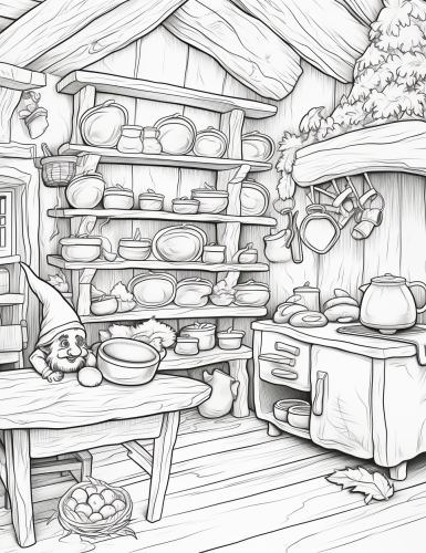 Cozy kitchen gnome home image