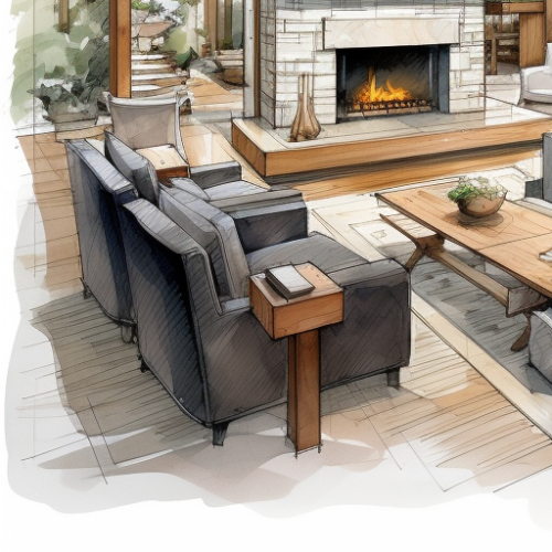 Serene living room with optimized features Serene living room with optimized features