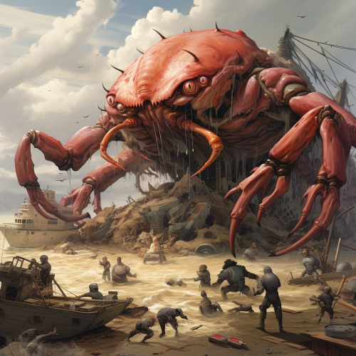 Crab Ragoons with Giant Crabs and Tiny Humans