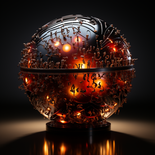 Stick figure animals dancing inside cracked disco ball Stick figure animals dancing inside cracked disco ball