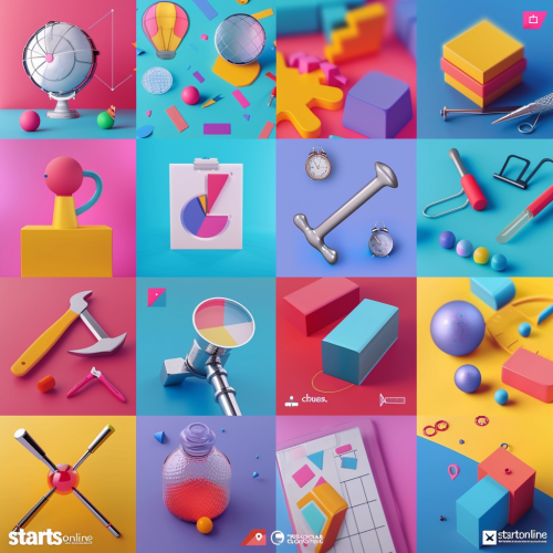 Craft Tools Digital Symbols Holographic Icons