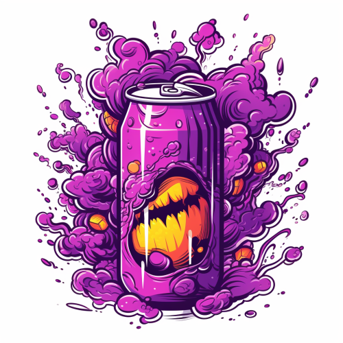 Crazy purple soda animated design