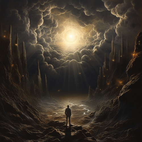 Beginning of creation with silence and light