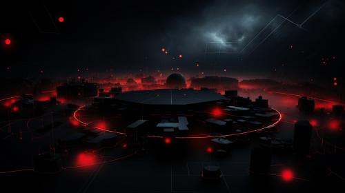 Creative black strategy space background with red highlights Creative black strategy space background with red highlights