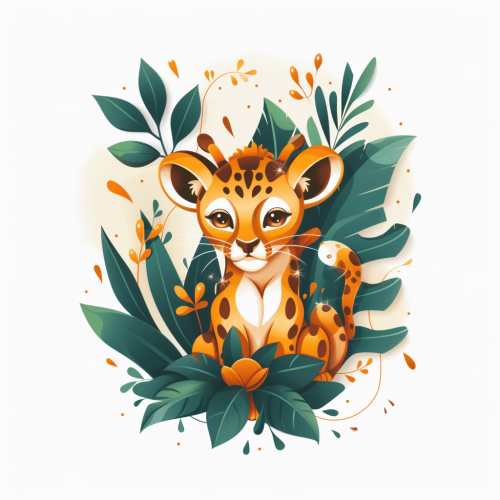 Creative Education Site Logo with Puma and Giraffe