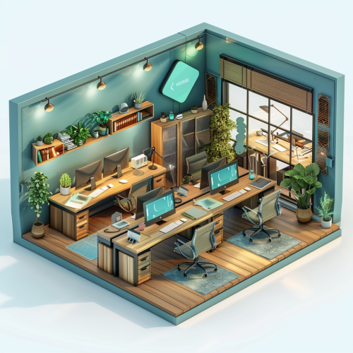 Office Space 3D Model