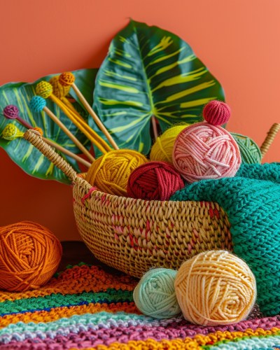 Crocheted product photography website