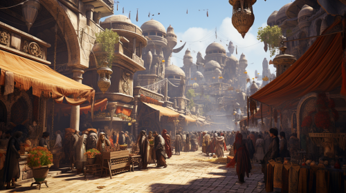 Vibrant Middle Eastern Bazaar in Ormpur