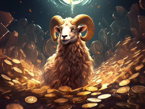 Ram stepping on crypto coins