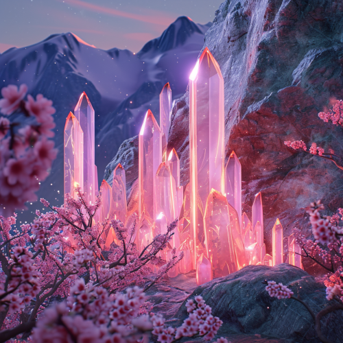 Crystal Mountains Rose Quartz Amethyst Carnelian Background