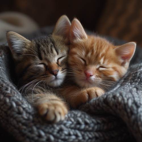 sweet cuddling moment