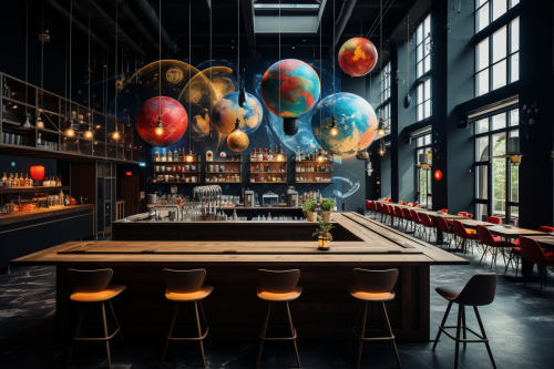 Delicious cuisine hub in a spacey hostel