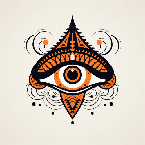 Logo design featuring a third eye for cultural event association