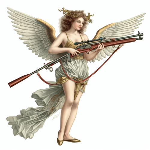 Vintage Cupid Angel Sniper Rifle