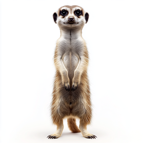 Alert Meerkat Standing Up