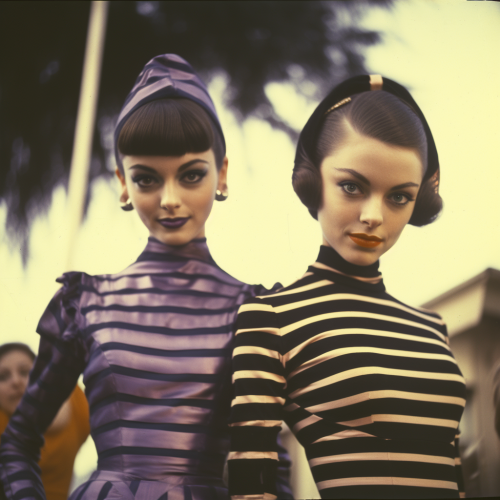 Cute alien models in club attire